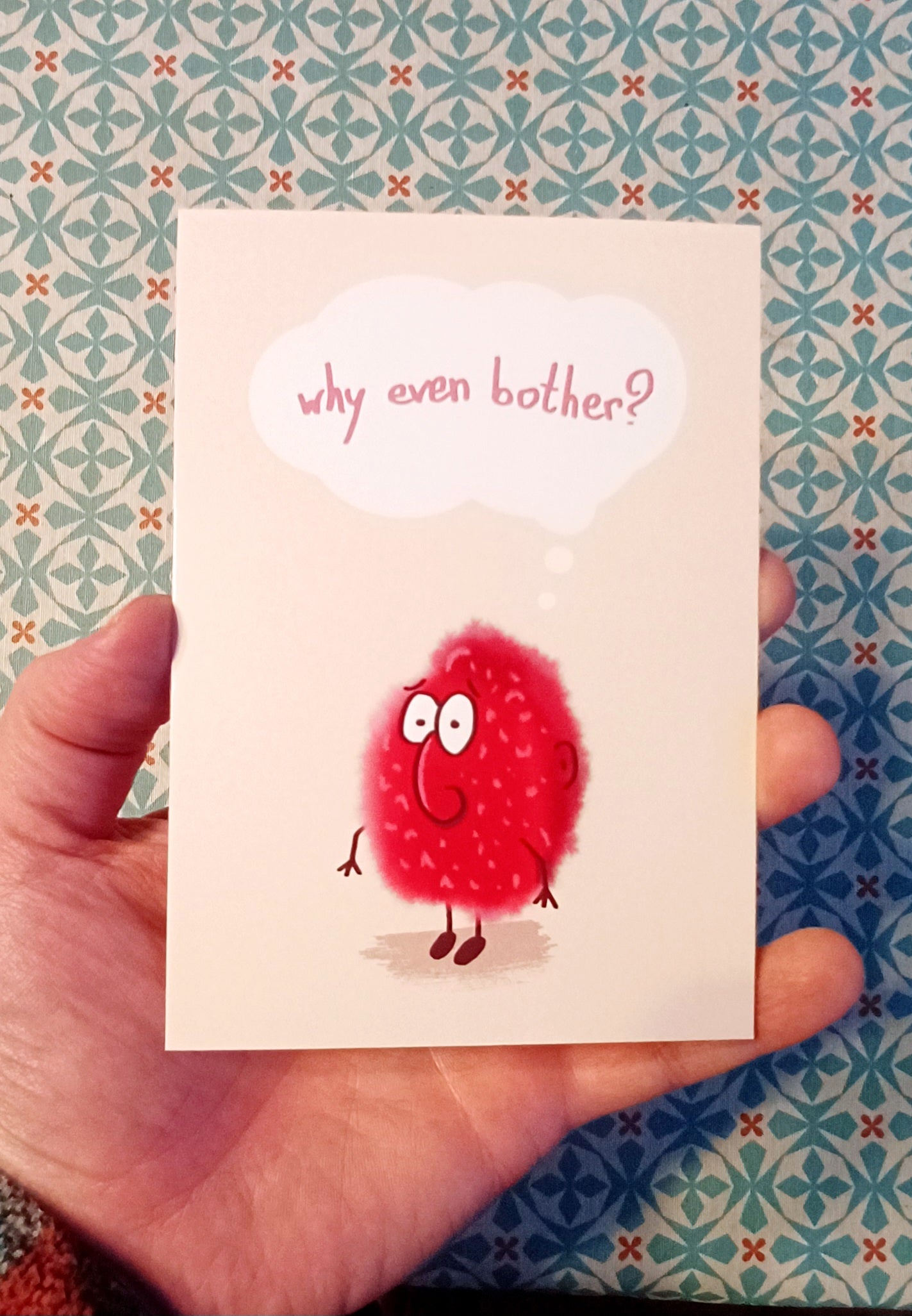 Postkarte "Why even bother?"