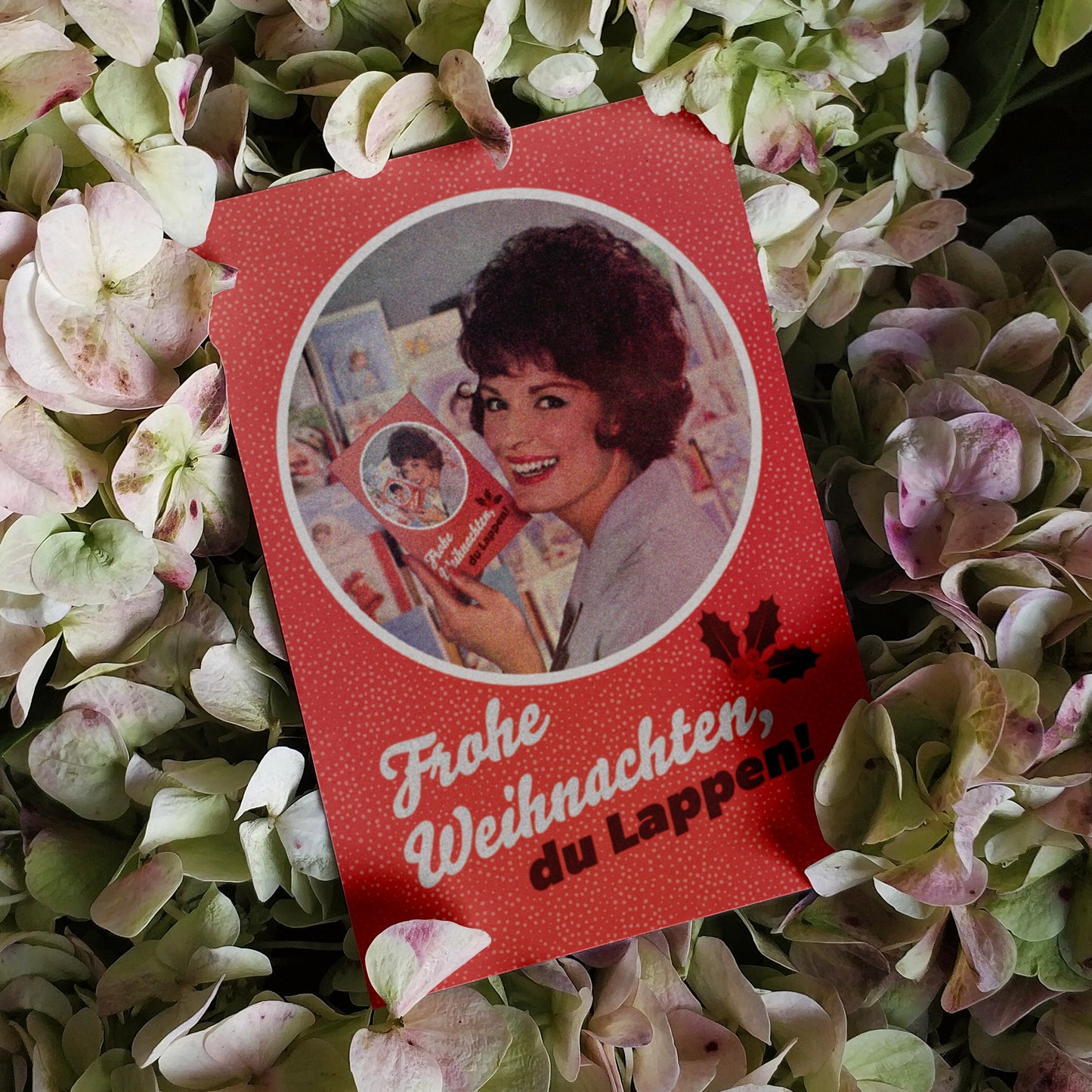 Postkarte "Frohe Weihnachten, du Lappen!"
