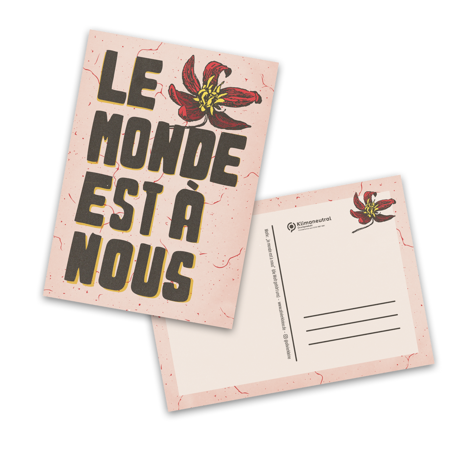 Postkarte "Le monde est à nous"