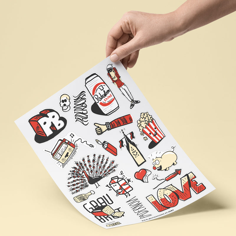 Stickerbogen "Scribbleborn"