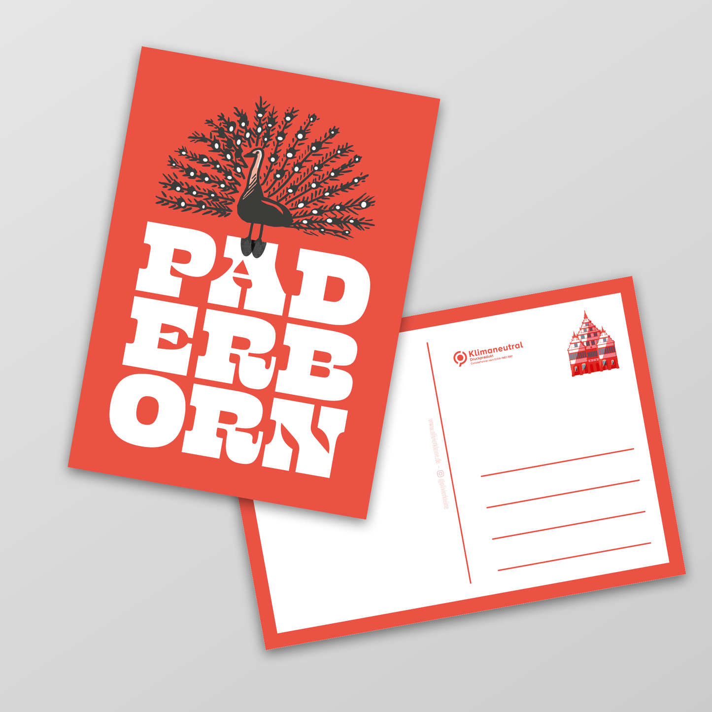 Postkarte "Pader-Pfau"