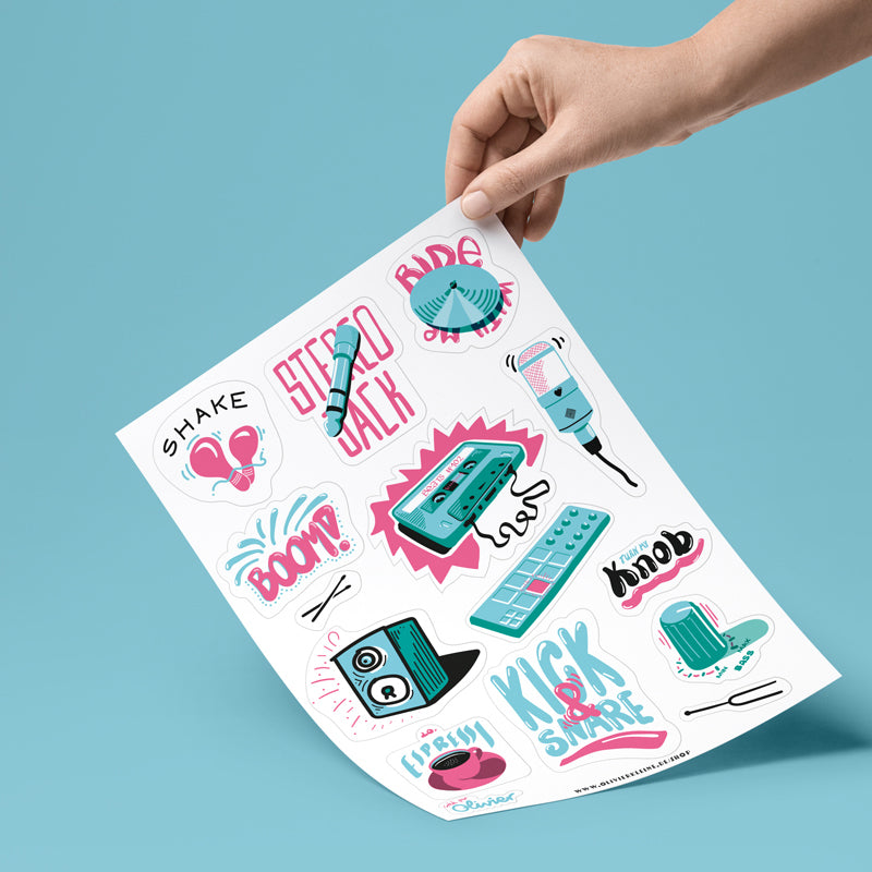 Stickerbogen "Music Love"