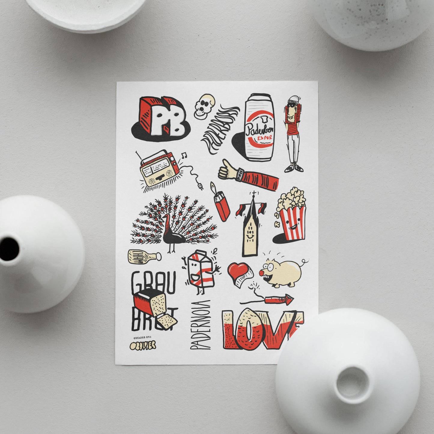 Postkarte "Scribbleborn"
